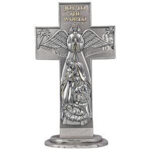 Nativity Cross - 6.25" Tabletop | Handcrafted Christian Religious Articles