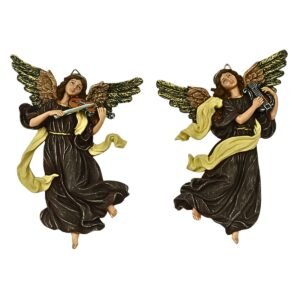 Angel with Music Instrument - 10" Wall Hanging‚ Decor | Handcrafted Christian Religious Articles