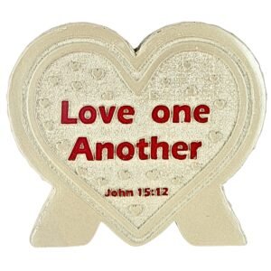 Love one another Heart - 3" Table top | Handcrafted Christian Religious Articles