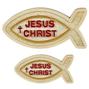 JESUS CHRIST Fish - 2" & 1" Table Tops | Handcrafted Christian Religious Articles