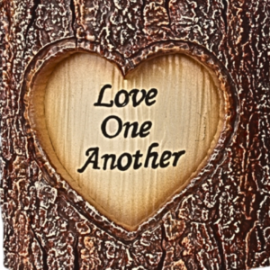 Love never fails stump - 4.5" Table Top | Handcrafted Christian Religious Articles