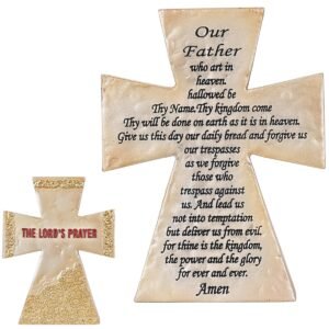 Lord's Prayer on a Cross - Table Top | Handcrafted Christian Religious Articles