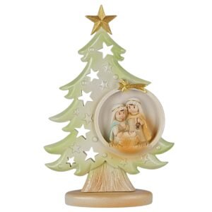 Christmas Tree with Crib - 7.25" Tabletop | Handcrafted Christian Religious Articles