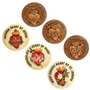 Sacred, Immaculate, Chaste Hearts - 5" Table Top | Handcrafted Christian Religious Articles