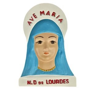 Our Lady of Lourdes - Concave Statue - 7" Table Top | Handcrafted Christian Religious Articles