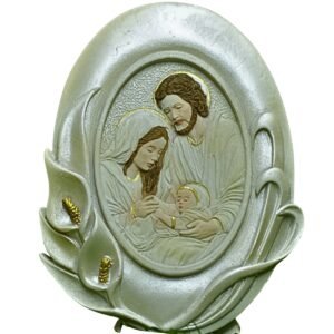 Christmas Holy Family Oval Frame - 4.25" Table Top | Handcrafted Christian Religious Articles