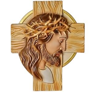 Jesus Face in Cross - 9.75" Wall Hanging ‚ Decor | Handcrafted Christian Religious Articles