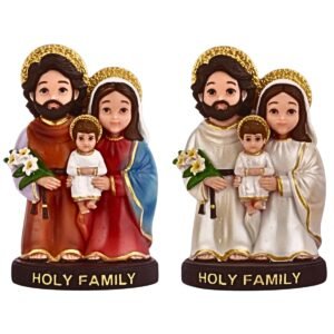 Kids Holy Family with baby Jesus - 4" Statue | Handcrafted Christian Religious Articles