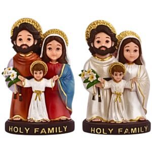 Kids Holy Family with boy Jesus- 4" Statue | Handcrafted Christian Religious Articles