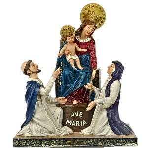 Our Lady of Rosary - 13" Statue | Handcrafted Christian Religious Articles