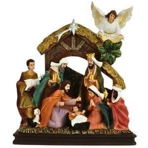Nativity - 11.5" Crib‚ Decor | Handcrafted Christian Religious Articles