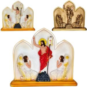 Risen Christ with Angels - 9" Table Top | Handcrafted Christian Religious Articles
