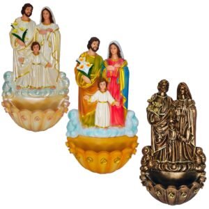 Holy Family HWF - 12" Holy Water Font‚ Decor | Handcrafted Christian Religious Articles