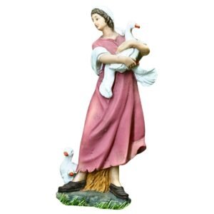 Lady with Duck - 8" Village set, Crib Extras | Handcrafted Christian Religious Articles
