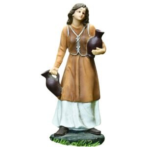 Lady with Pot - 8" Village set, Crib Extras | Handcrafted Christian Religious Articles