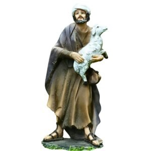Man with Sheep - 8" Village set, Crib Extras | Handcrafted Christian Religious Articles