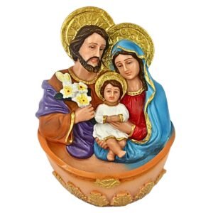 Holy Family - 6" Holy Water Font ‚ Decor | Handcrafted Christian Religious Articles
