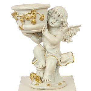 Angel with Pot - Holy Water Font, Decor | Handcrafted Christian Religious Articles