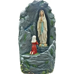 Our Lady of Lourdes in a Grotto with St. Bernadette - 2 Feet Statue | Handcrafted Christian Religious Articles