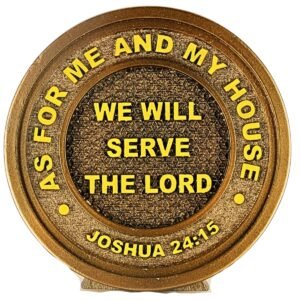 As for me and my house we will serve the Lord - 5" Table Top | Handcrafted Christian Religious Articles