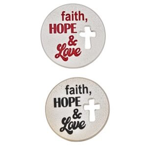 Faith Hope & Love - 3" Table Top ‚ Magnet | Handcrafted Christian Religious Articles