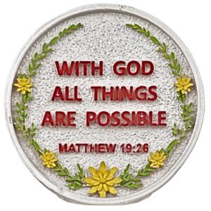 With God all things are possible - 3" Table Top | Handcrafted Christian Religious Articles