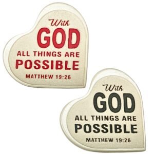 With God all things are possible - 3" Table Top | Handcrafted Christian Religious Articles