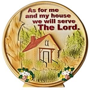 As for me and my house we will serve the Lord - 5" Table Top | Handcrafted Christian Religious Articles
