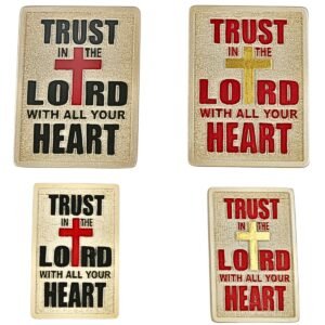 Trust in the Lord with all your heart - 4" & 3" Table Tops | Handcrafted Christian Religious Articles