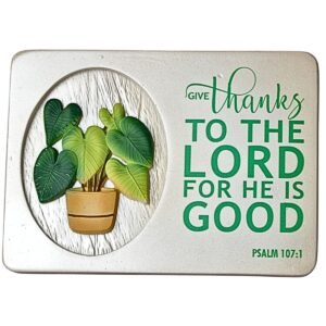 Give thanks to the Lord for He is good - 4" Table Top | Handcrafted Christian Religious Articles