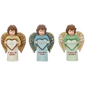 Ask Seek Knock - 3" Table Top | Handcrafted Christian Religious Articles