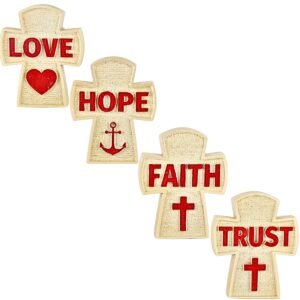 Love Hope Faith Trust Cross - 2" Table Top | Handcrafted Christian Religious Articles