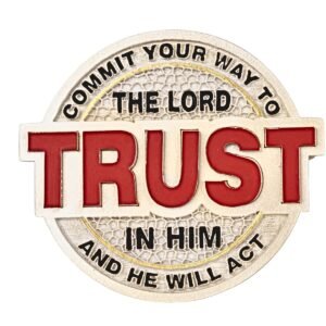Commit your way to the Lord trust in Him and He will act - 3" Table Top | Handcrafted Christian Religious Articles