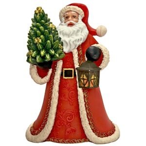 Santa, Lamp and Tree - 3" Tabletop | Handcrafted Christian Religious Articles