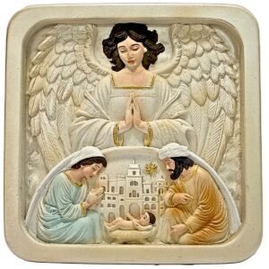 Nativity Art - 3"x3" Tabletop | Handcrafted Christian Religious Articles