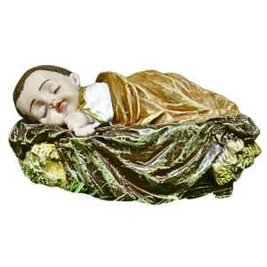 Baby in a cradle - 3" Statue‚ Crib | Handcrafted Christian Religious Articles