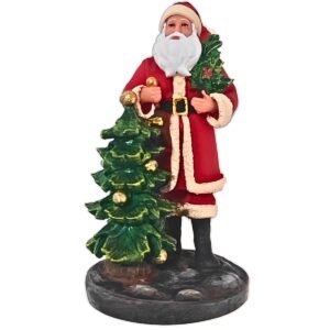 Santa with Christmas Tree - 3" Tabletop | Handcrafted Christian Religious Articles