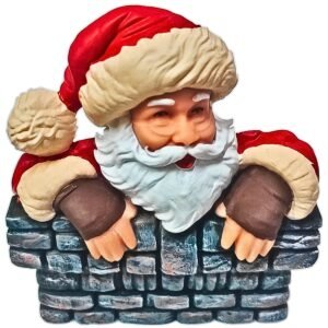 Santa under a chimney - 3" Tabletop | Handcrafted Christian Religious Articles