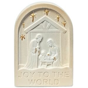 Nativity Art Joy to the World - 3" Tabletop | Handcrafted Christian Religious Articles