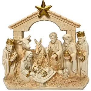 Nativity Crib TT - 5"x4" Crib‚ Decor | Handcrafted Christian Religious Articles