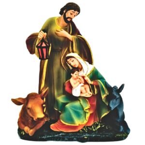 Holy Family Crib - 7.5" Tabletop | Handcrafted Christian Religious Articles