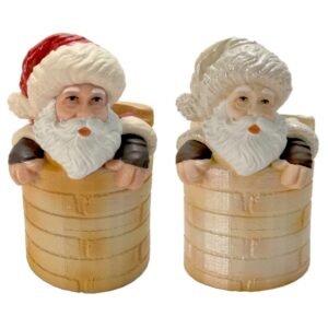 Santa under a Chimney Pen Stand/Holder - 4" Pen Stand/Holder | Handcrafted Christian Religious Articles